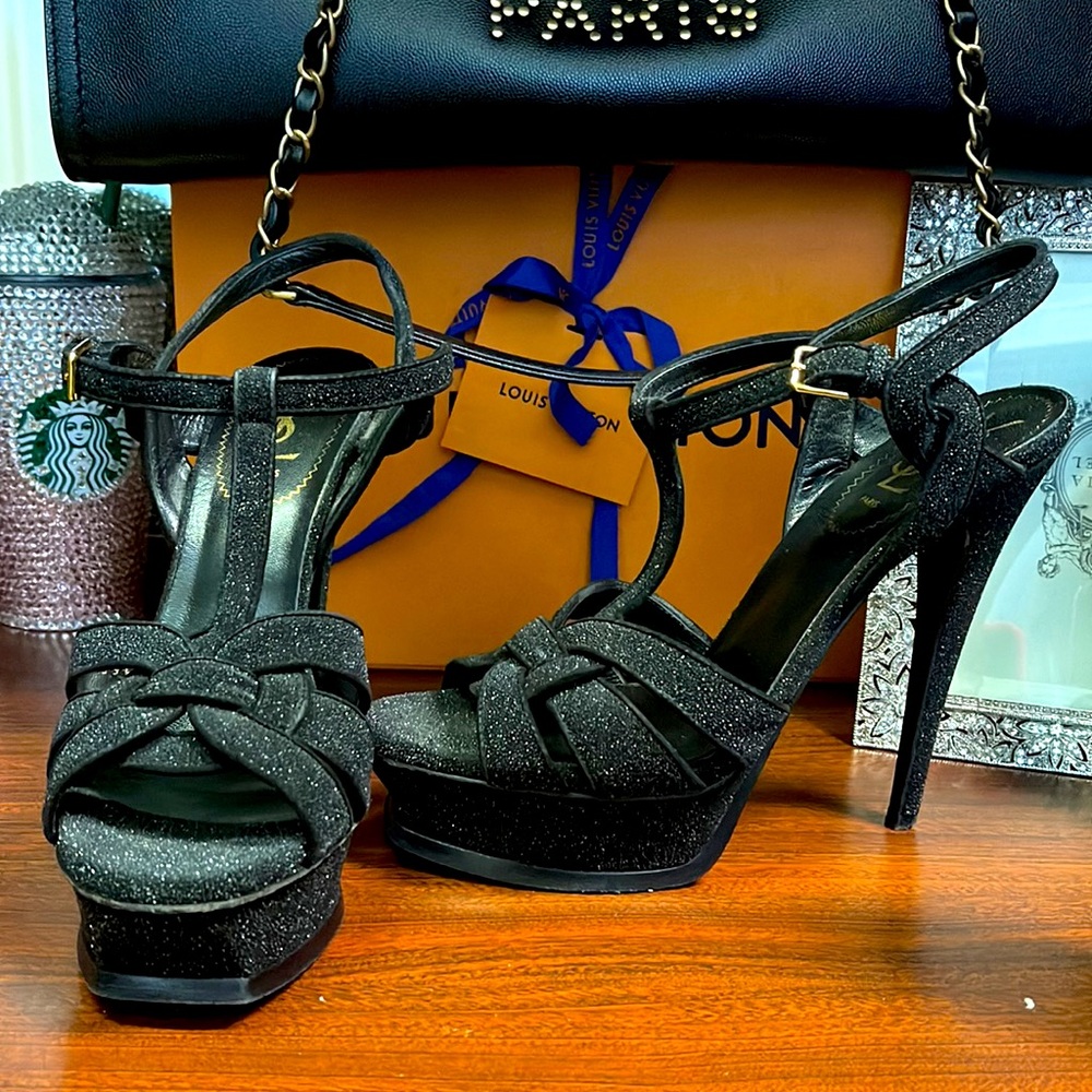 Yves Saint Laurent YSL Tribute black sparkle glittery